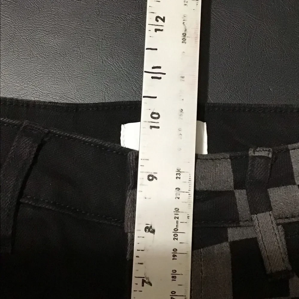 I&M Signature Jeans USA 5 Juniors Split Black‎ Gray Checkered Pants Y2K Skater